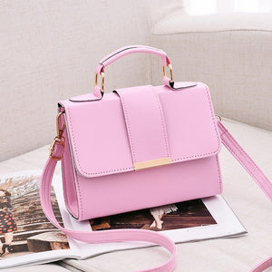 Women Fashion PU Leather Shoulder Small Flap Crossbody Handbags Top Handle Tote  Messenger Bags