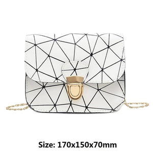 Geometric Print Shoulder Bags for Women 2019 Fashion New PU Leather Messenger Satchel Bag Girls Bolsas Feminina Mujer Sac A Main