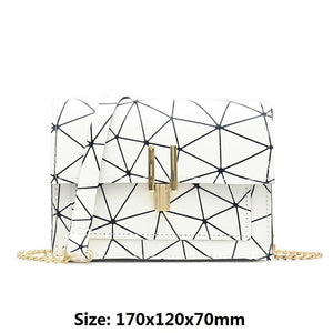 Geometric Print Shoulder Bags for Women 2019 Fashion New PU Leather Messenger Satchel Bag Girls Bolsas Feminina Mujer Sac A Main