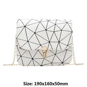 Geometric Print Shoulder Bags for Women 2019 Fashion New PU Leather Messenger Satchel Bag Girls Bolsas Feminina Mujer Sac A Main