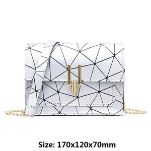 Geometric Print Shoulder Bags for Women 2019 Fashion New PU Leather Messenger Satchel Bag Girls Bolsas Feminina Mujer Sac A Main