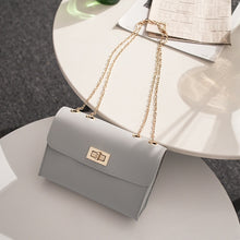 Load image into Gallery viewer, British Fashion Simple Small Square Bag Women&#39;s Designer Handbag 2019 High-quality PU Leather Chain Mobile Phone Shoulder bags