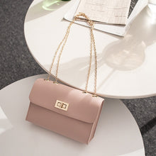 Load image into Gallery viewer, British Fashion Simple Small Square Bag Women&#39;s Designer Handbag 2019 High-quality PU Leather Chain Mobile Phone Shoulder bags