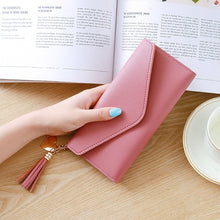 Load image into Gallery viewer, 2019 Tassel Wallet Women Long Cute Wallet Leather Tassel Women Wallets Zipper Portefeuille Female Purse Clutch Cartera Mujer