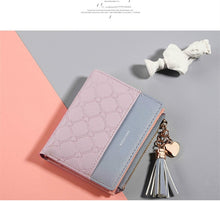Load image into Gallery viewer, Tassel Leather Wallet Women Small Luxury Brand Famous Mini Women Wallets Purses Female Short Coin Zipper Purse Cartera Mujer