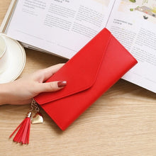 Load image into Gallery viewer, 2019 Fashion Womens Wallets Simple Zipper Purses Black White Gray Red Long Section Clutch Wallet Soft PU Leather Money Bag