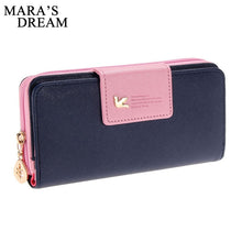 Load image into Gallery viewer, Mara&#39;s Dream Women Leather Wallet Women&#39;s Clutch Bag Hasp Wallet Zipper Long Purses Card Holder High Quality Bolsa Feminina