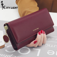 Load image into Gallery viewer, New Fashion Women Wallets Long Style Multi-functional wallet Purse Fresh PU leather Female Clutch Card Holder