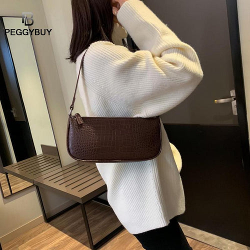 Retro Alligator Pattern Women Messenger Flap Handbags PU Leather Street Casual Solid Zipper Shoulder Bags Bolsa Mujer 2019 New