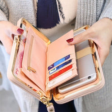 Load image into Gallery viewer, Wallet Female Women&#39;s Wallet Snap Coin Purse Phone Bag Bow Multi-card Bit Card Holder Purse Women Luxury  Billetera Mujer