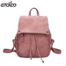 Load image into Gallery viewer, 2019 College Wind Backpack Shoulder Bag PU Leather Women&#39;s bag fashion ladies backpack Mochila Escolar School Bags For Teenagers