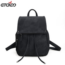 Load image into Gallery viewer, 2019 College Wind Backpack Shoulder Bag PU Leather Women&#39;s bag fashion ladies backpack Mochila Escolar School Bags For Teenagers