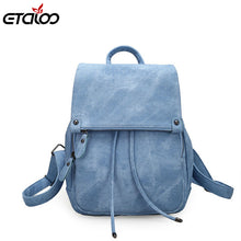 Load image into Gallery viewer, 2019 College Wind Backpack Shoulder Bag PU Leather Women&#39;s bag fashion ladies backpack Mochila Escolar School Bags For Teenagers